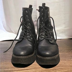 ASOS brand platform combat boots